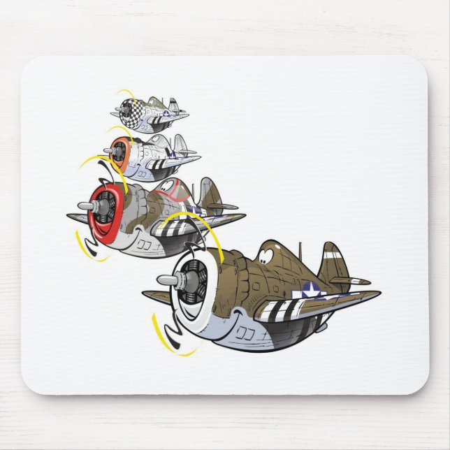 P-47 thunderbolt in formation mouse mat (Front)