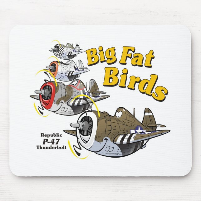 P-47 thunderbolt in formation mouse mat (Front)