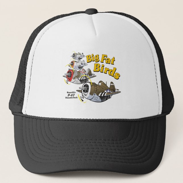 P-47 thunderbolt in formation trucker hat (Front)