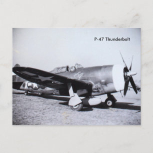 P-47 THUNDERBOLT WWII   aircraft Postcard