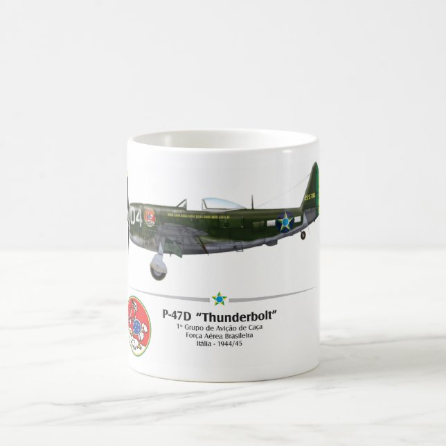 P-47D Thunderbolt - Sit a Pua - FAB - 1ºGavCa Coffee Mug (Center)