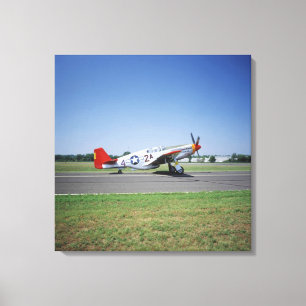 P-51 C Tuskegee Red Tail aeroplane at the CAF Air Canvas Print