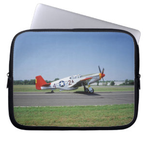 P-51 C Tuskegee Red Tail aeroplane at the CAF Air Laptop Sleeve