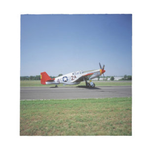 P-51 C Tuskegee Red Tail aeroplane at the CAF Air Notepad