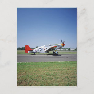 P-51 C Tuskegee Red Tail aeroplane at the CAF Air Postcard