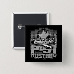 P-51 Mustang 15 Cm Square Badge