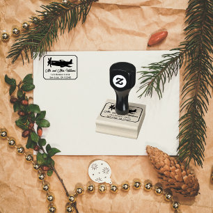 P-51 Mustang Aeroplane Cool Pilot Fun Aviation Rubber Stamp