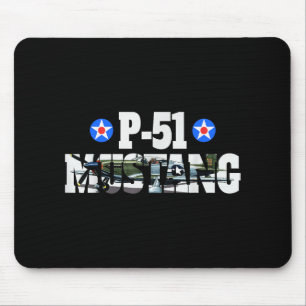 P-51 Mustang American Ww2 Fighter Aeroplane P-51 M Mouse Mat