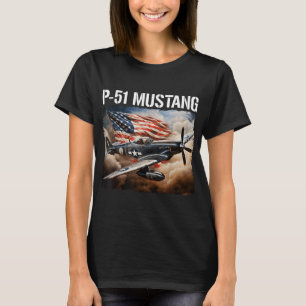P-51 Mustang American Ww2 Fighter Aeroplane P-51 M T-Shirt