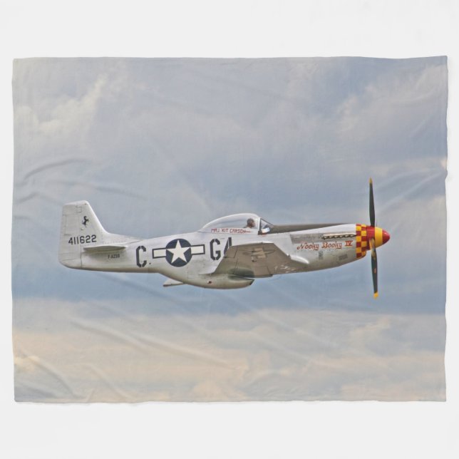 P-51 MUSTANG FLEECE BLANKET (Front (Horizontal))
