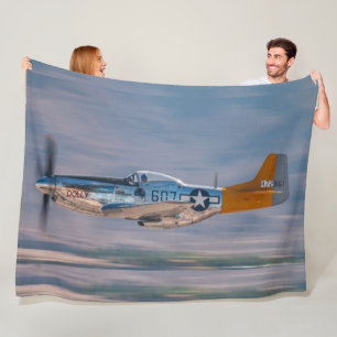 P-51 MUSTANG FLEECE BLANKET
