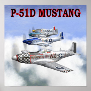 P-51 MUSTANG FLIGHT POSTER