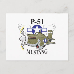 p-51 mustang postcard
