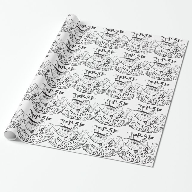 P-51 MUSTANG rc model pilot Wrapping Paper (Unrolled)