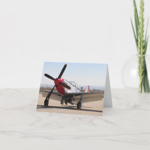 P-51 Mustang Red Tail Card