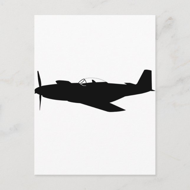 P-51 Mustang Silhouette Postcard (Front)