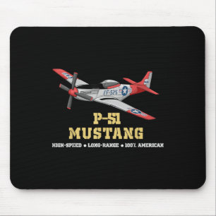 P-51 Mustang World War Ii Fighter Bomber  Mouse Mat