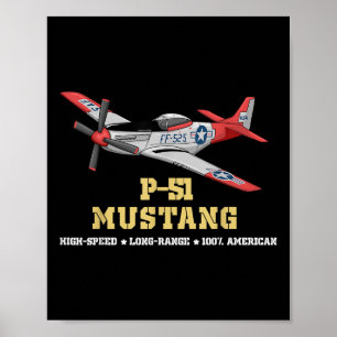P-51 Mustang World War Ii Fighter Bomber  Poster