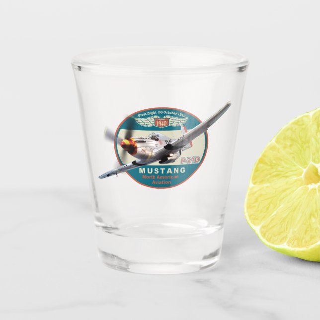 P-51 Mutang Shot Glass (Front)
