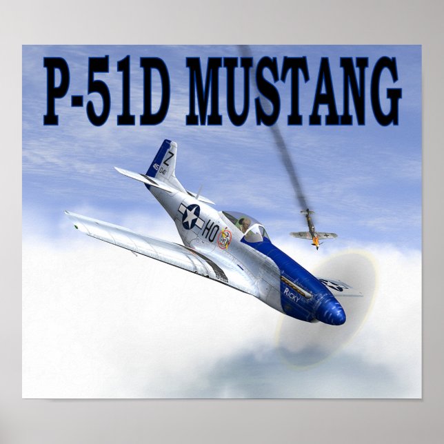 P-51 vs BF109 POSTER (Front)
