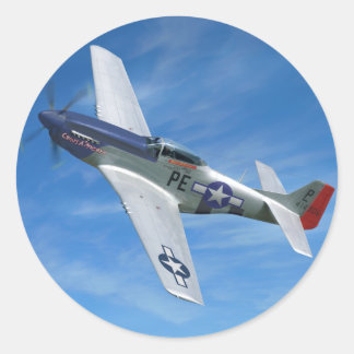 P-51D "Cripes A' Mighty" Classic Round Sticker