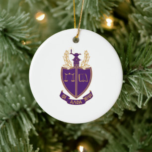 P.A.D. Crest Ceramic Tree Decoration