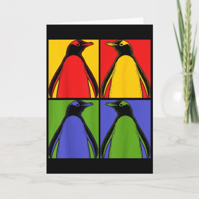 P Art Antarctic Animal Lover Zoo Keeper Gift Cute  Card (Front)