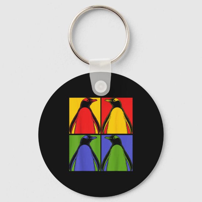 P Art Antarctic Animal Lover Zoo Keeper Gift Cute  Key Ring (Front)