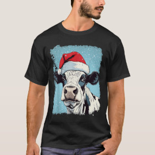 P Art Colorful Cow Christmas  T-Shirt