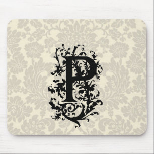 P Baroque monogram Mouse Mat