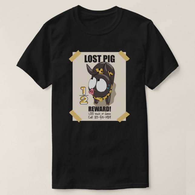 P-chan Ryoga Lost Pig - Ranma 12 Essential T-Shirt (Design Front)