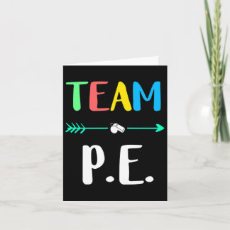 P.e. School Teacher Pe Teacher Strong Physical Tea Card