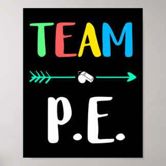 P.e. School Teacher Pe Teacher Strong Physical Tea Poster
