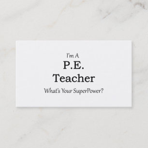 P.E. Teacher Business Card