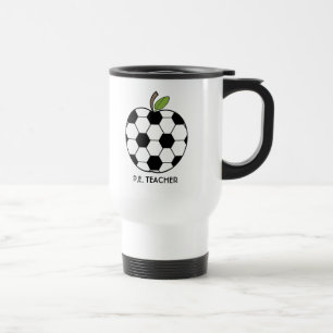 P.E. Teacher Mug - Soccer Ball Apple