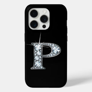 P Faux Diamond Monogram iPhone 15 Pro Case
