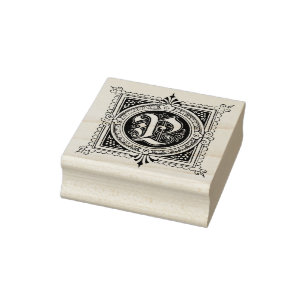 P First Letter Rubber Stamp