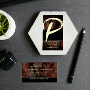 P Flame Monogram Business Card