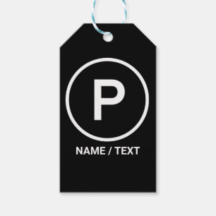 P for Paleo diet natural lean meat personalised Gift Tags