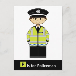 P for Policeman Postcard