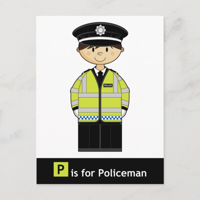 P for Policeman Postcard (Front)