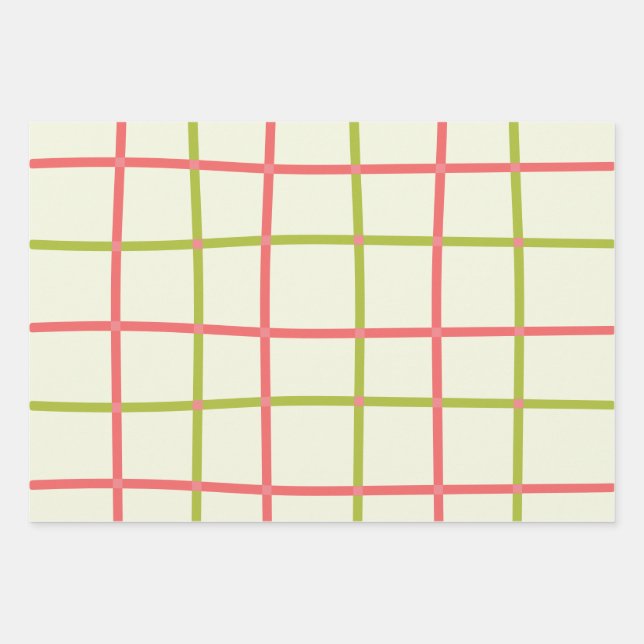 P+G Checkerboard Wrapping Paper Sheet (Front)