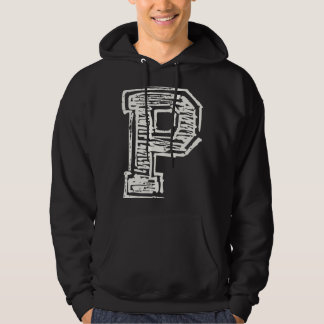 P in Vintage Athletic Font Hoodie