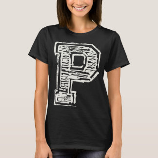 P in Vintage Athletic Font T-Shirt