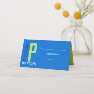 P INITIAL COLLECTION Bar Mitzvah Seating Escort Place Card