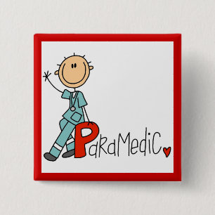 P is for Paramedic 15 Cm Square Badge