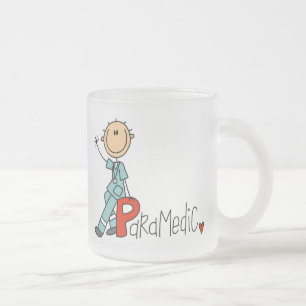 P is for Paramedic Frosted Glass Coffee Mug