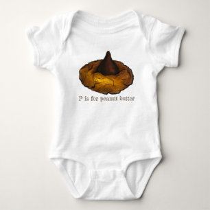 P is for Peanut Butter Cookie Alphabet Letter P Baby Bodysuit