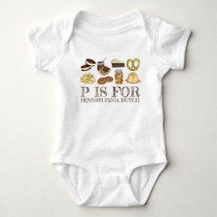 P is for Pennsylvania Dutch Amish Country Foods Baby Bodysuit