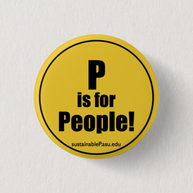 P is for People! 3 Cm Round Badge (Front)